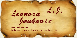 Leonora Janković vizit kartica